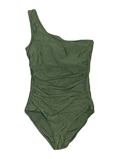 Pre-owned Jcrew One Piece Swimsuit In Green