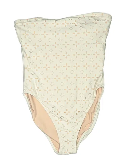 Pre-owned Jcrew One Piece Swimsuit In Ivory