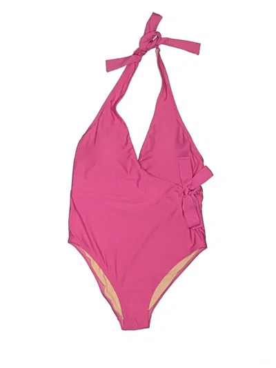 Pre-owned Jcrew One Piece Swimsuit In Pink