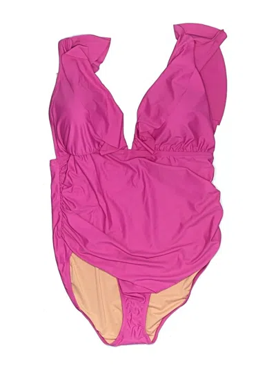 Pre-owned Jcrew One Piece Swimsuit In Pink