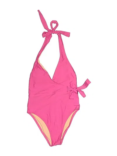 Pre-owned Jcrew One Piece Swimsuit In Pink