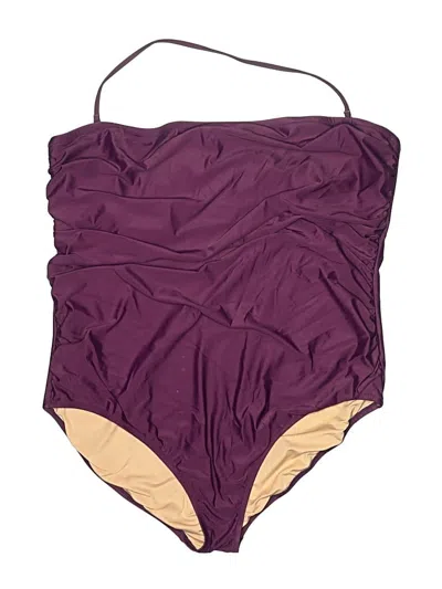 Pre-owned Jcrew One Piece Swimsuit In Purple