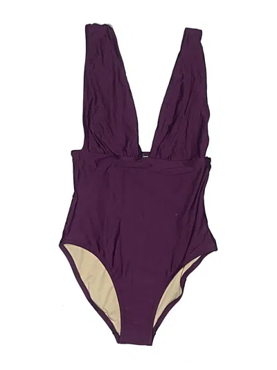 Pre-owned Jcrew One Piece Swimsuit In Purple