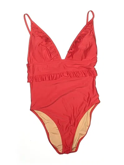 Pre-owned Jcrew One Piece Swimsuit In Red