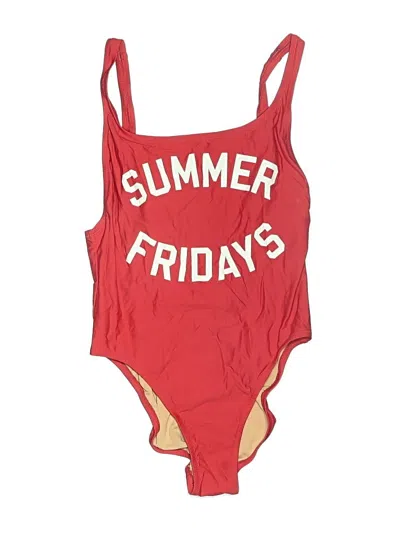 Pre-owned Jcrew One Piece Swimsuit In Red