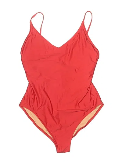 Pre-owned Jcrew One Piece Swimsuit In Red