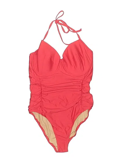 Pre-owned Jcrew One Piece Swimsuit In Red