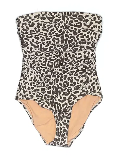 Pre-owned Jcrew One Piece Swimsuit In Tan