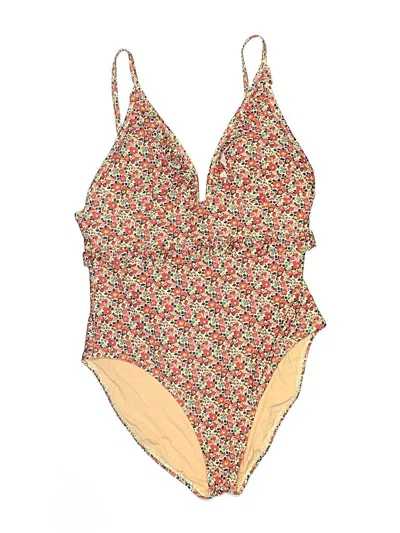 Pre-owned Jcrew One Piece Swimsuit In Tan