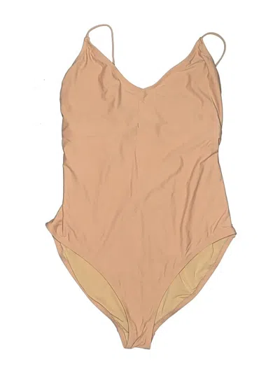 Pre-owned Jcrew One Piece Swimsuit In Tan