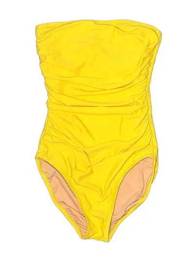 Pre-owned Jcrew One Piece Swimsuit In Yellow