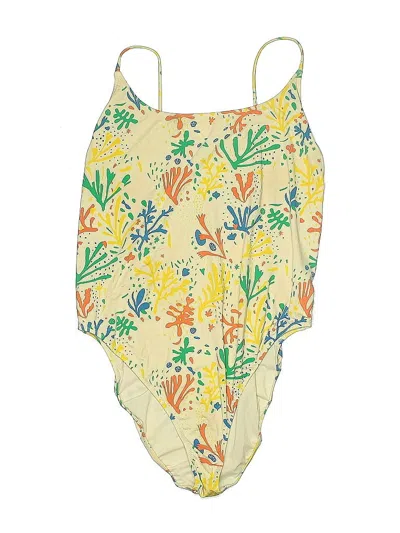 Pre-owned Jcrew One Piece Swimsuit In Yellow