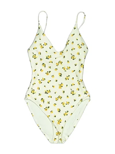 Pre-owned Jcrew One Piece Swimsuit In Yellow