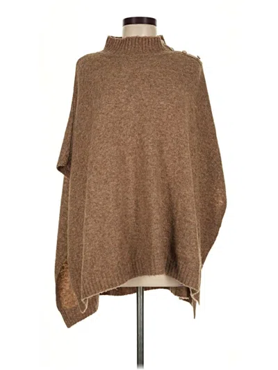 Pre-owned Jcrew Poncho In Brown