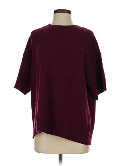 Pre-owned Jcrew Poncho In Burgundy