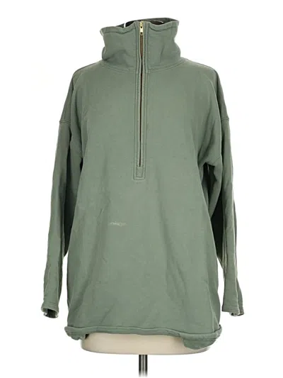 Pre-owned Jcrew Pullover Hoodie In Green