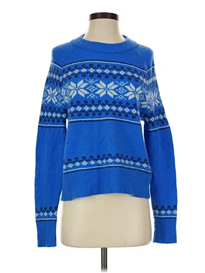 Pre-owned Jcrew Pullover Sweater In Blue