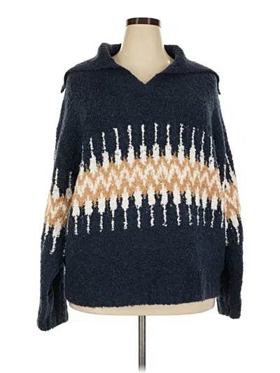 Pre-owned Jcrew Pullover Sweater In Blue
