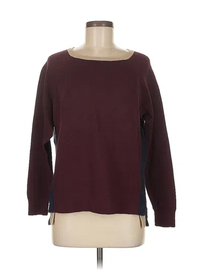 Pre-owned Jcrew Pullover Sweater In Burgundy