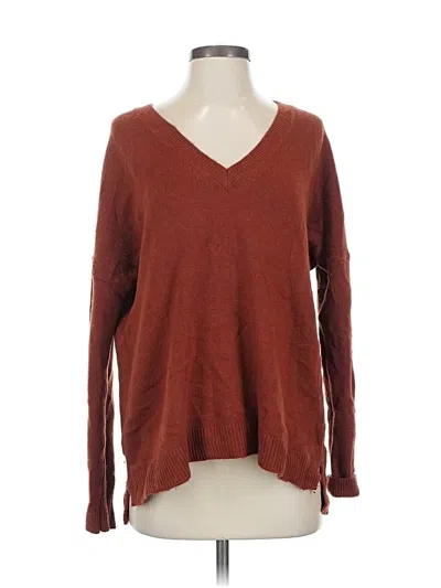 Pre-owned Jcrew Pullover Sweater In Burgundy