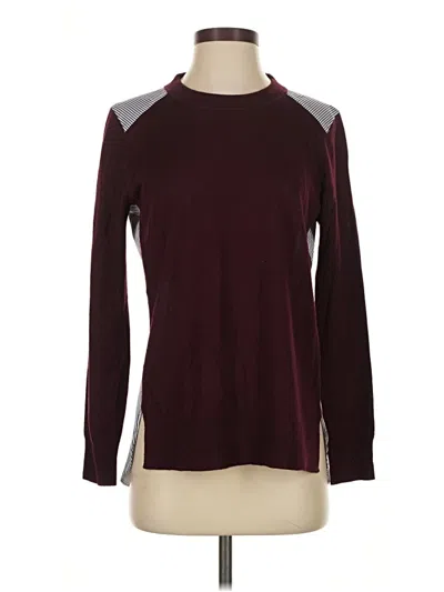 Pre-owned Jcrew Pullover Sweater In Burgundy