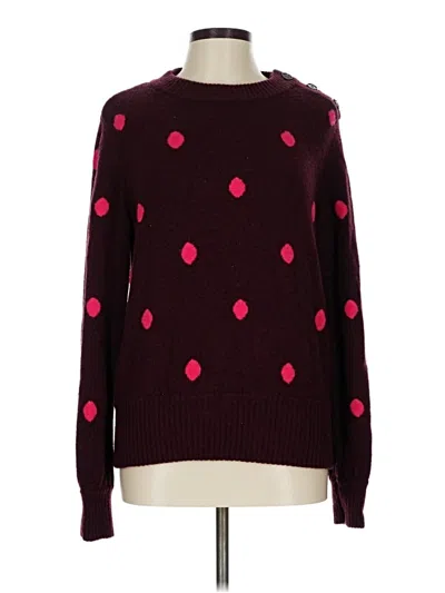 Pre-owned Jcrew Pullover Sweater In Burgundy
