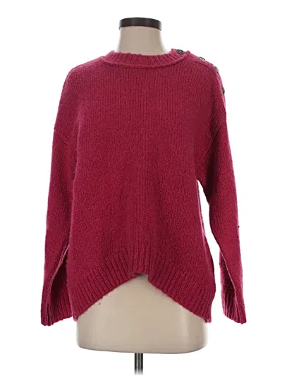 Pre-owned Jcrew Pullover Sweater In Burgundy