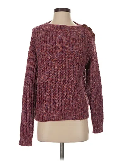 Pre-owned Jcrew Pullover Sweater In Burgundy