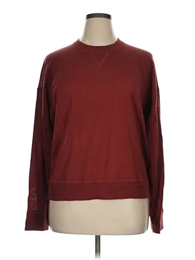 Pre-owned Jcrew Pullover Sweater In Burgundy