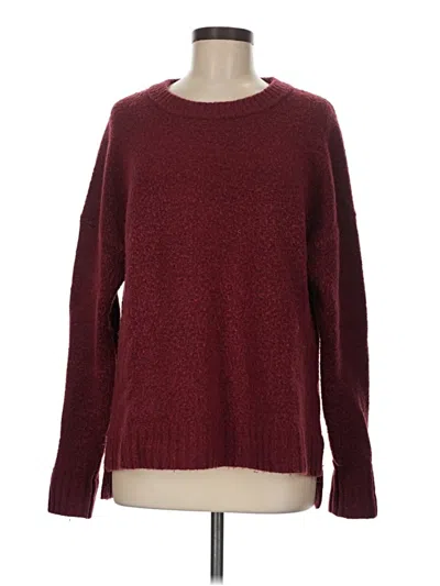 Pre-owned Jcrew Pullover Sweater In Burgundy