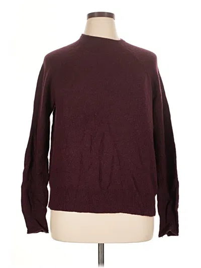 Pre-owned Jcrew Pullover Sweater In Burgundy