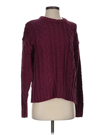 Pre-owned Jcrew Pullover Sweater In Burgundy