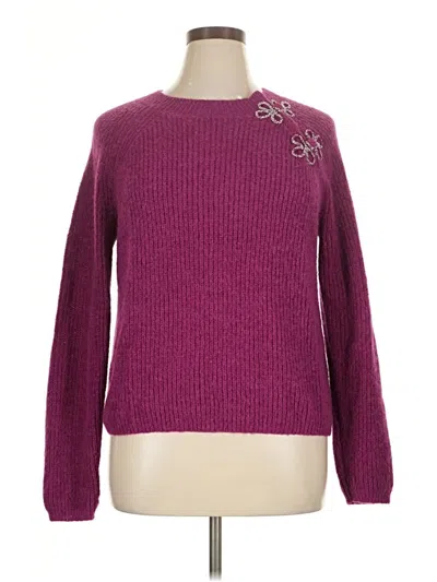 Pre-owned Jcrew Pullover Sweater In Burgundy