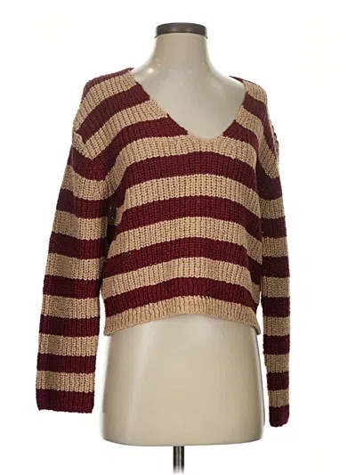 Pre-owned Jcrew Pullover Sweater In Burgundy