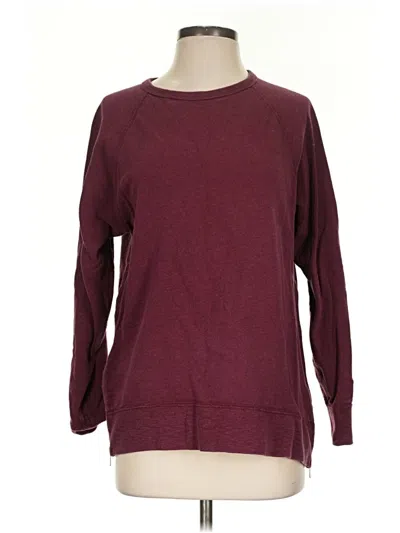 Pre-owned Jcrew Pullover Sweater In Burgundy