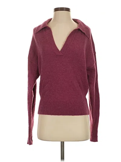 Pre-owned Jcrew Pullover Sweater In Burgundy