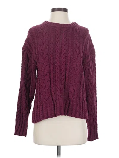 Pre-owned Jcrew Pullover Sweater In Burgundy