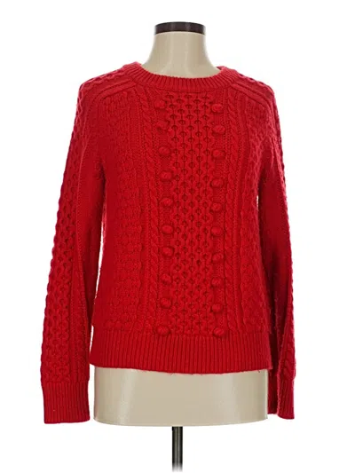 Pre-owned Jcrew Pullover Sweater In Red