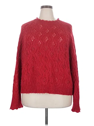 Pre-owned Jcrew Pullover Sweater In Red