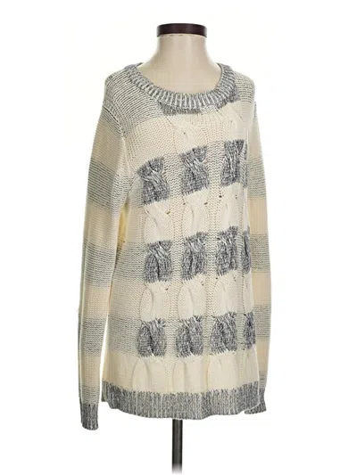 Pre-owned Jcrew Pullover Sweater In Silver
