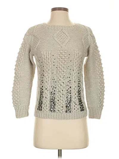 Pre-owned Jcrew Pullover Sweater In Silver
