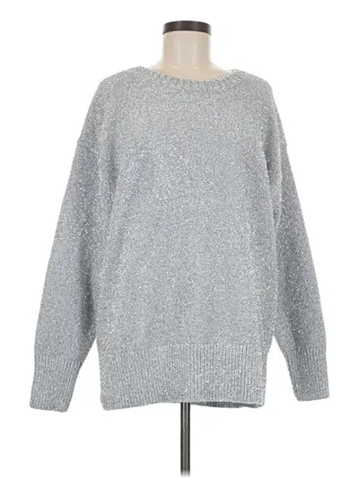 Pre-owned Jcrew Pullover Sweater In Silver