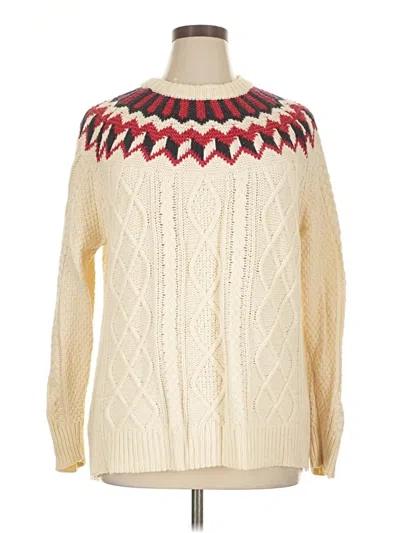 Pre-owned Jcrew Pullover Sweater In White