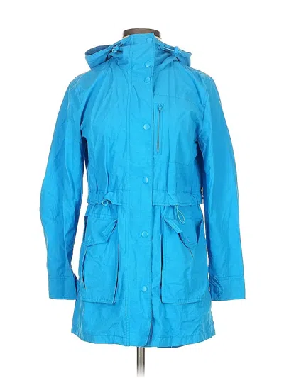 Pre-owned Jcrew Raincoat In Blue