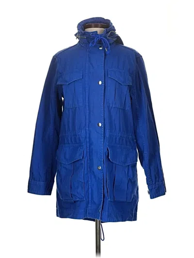 Pre-owned Jcrew Raincoat In Blue