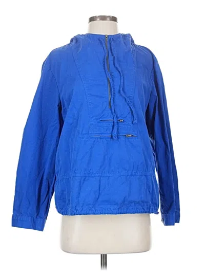 Pre-owned Jcrew Raincoat In Blue