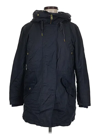 Pre-owned Jcrew Raincoat In Blue