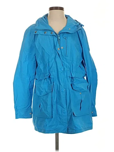 Pre-owned Jcrew Raincoat In Blue