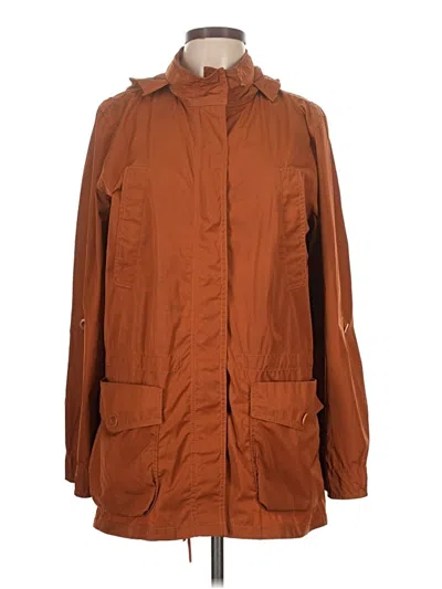 Pre-owned Jcrew Raincoat In Brown