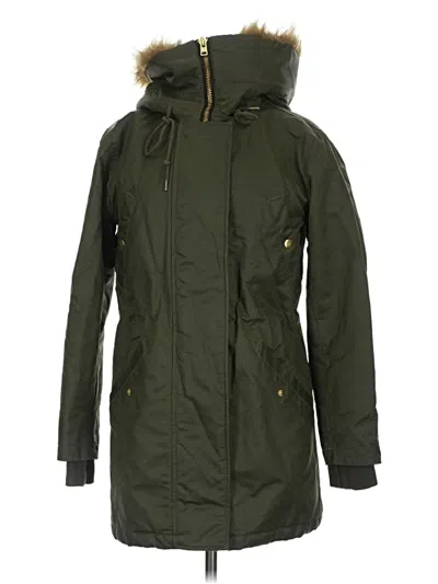 Pre-owned Jcrew Raincoat In Green